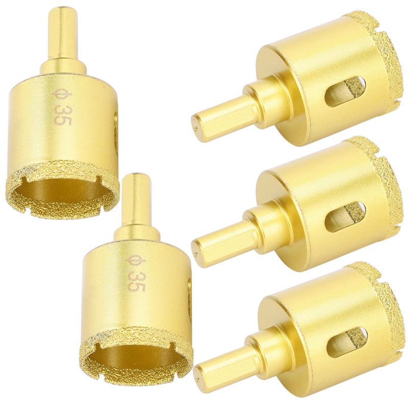 5Pcs Diamond Brazing Drill Bit Hole Saw Drilling Opener for