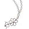 collezione alessandro Chain Belt Flower with Large Flowers, silver