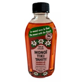 Monoi Tiki Tahiti Rouge Vanilla Body Suntan Bronzant Coconut Oil 4 Fl. oz