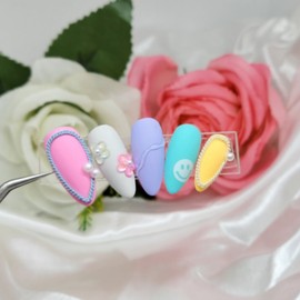 Today’s Smile Homemade Nail Tips - Long Round / 오늘도스마일 수제네일팁 - 롱라운드