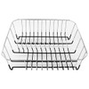 APOLLO Chrome Rectangular Dish Drainer with cutlery holder, 364x314x120 mm