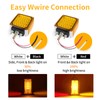 WUSHIXAN 2Pcs Amber/Red Double Face Led Turn Signal Light with