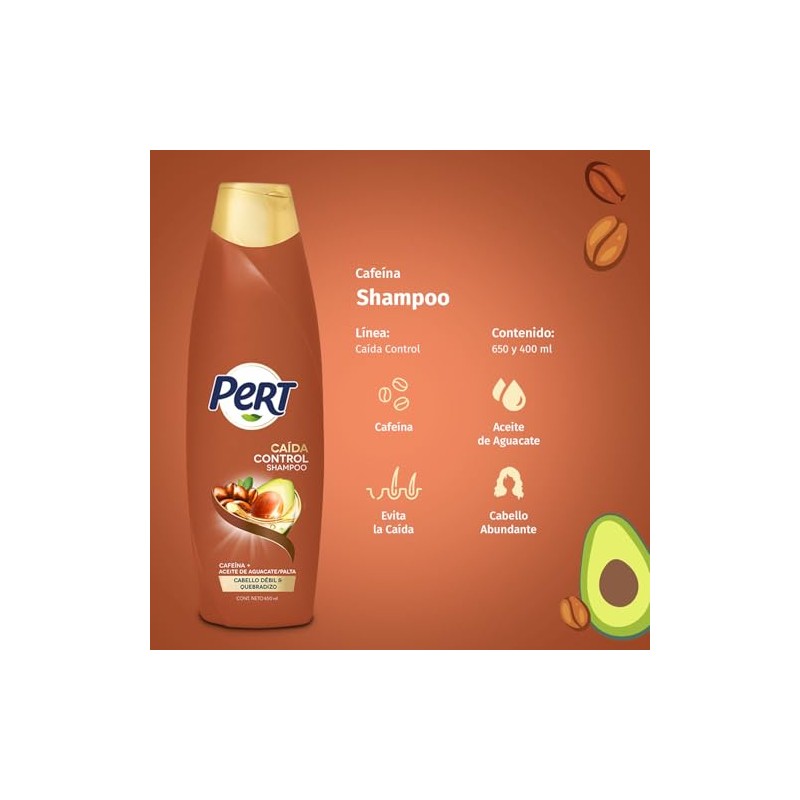 Pert Shampoo Café Aguacate Ayuda Reducir Caída Cabello Haciendo Que
