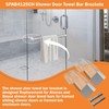 Clear Acrylic Shower Door Towel Bar Brackets with Bright Chrome