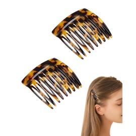 TPZORJX Pack of 2 Hair Combs for Plugging, Split Tooth Plug-in Comb, French Twist Hair Combs, Side Combs Hair Comb for Girls and Women