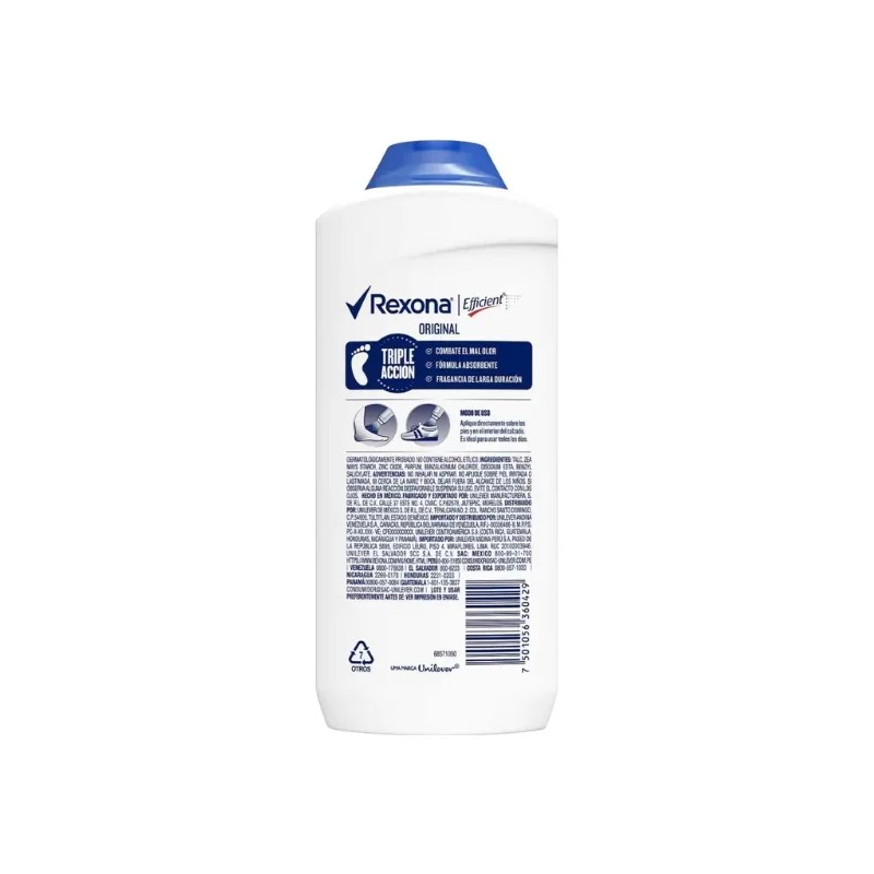Talco para Pies Efficient Desodorante 100g Rexona