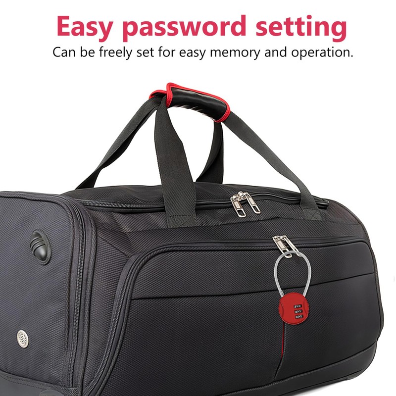 Gadpiparty Pack of 10 Combination Lock, 3 Sets Passwords, Luggage