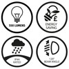 Bright Source Outdoor 7w Integrated LED 3-Sided Half Wall Lantern,