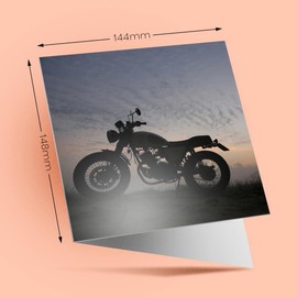 1 x Greeting Card Vintage Motorbike - Blank Birthday Celebration Anniversary #3775