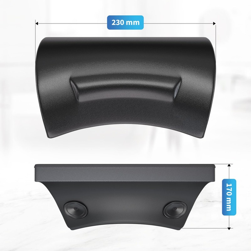 AQUADE Alster Neck Pillow for Bathtub Black - Pillow for