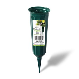 FloraCraft Plastic Cemetery Vase With Detachable Spike 3 Inch x 7 Inch Green
