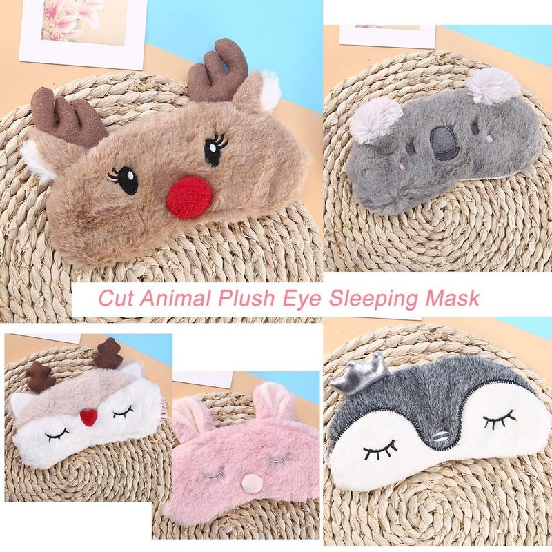 Fdit Sleep Mask 5 Colors Soft Soft Eye Mask Christmas