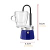 MVPLUE-Mini Express Swiss Single Tube Moka Pot Aluminum Blue，Moka Set