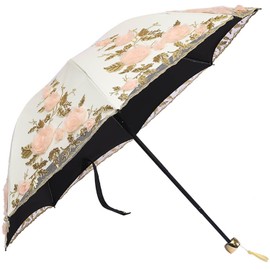 lace parasol umbrella Folding Anti-uv Sunshade Vintage Embroidered Sun Protection (beige)