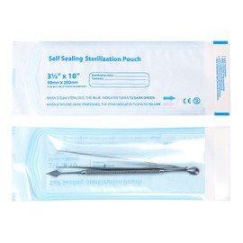 Annhua Self Seal Sterilization Pouch 3.5 10", Dental Sterilization Bags 100 PCS for Dental Tools, Nail Toolkits