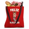 Feliz Navidog Christmas Dog Sock Golden Retriever Tote Bag