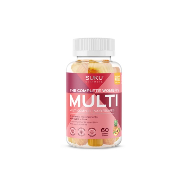 Suku Vitamins The Complete Women's Multi Plus CoQ10 & Fibre 60 Gummies