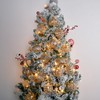 15 Pack Clear and Champagne Glitter Christmas Ball Ornaments(3.15 in/80