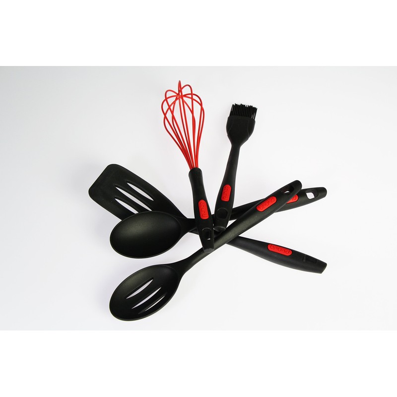 Brund - Cuchara ranurada, 11.5 pulgadas, color negro