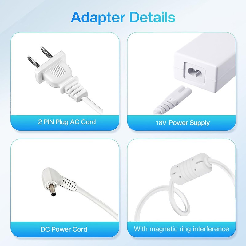 lojiraz 18V Charger Power Cord for Cricut Joy Smart Cutting