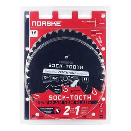 Norske Tools 10-1/4 inch by 36T Socktooth Beam Saw Blade with 5/8 inch and Diamond Knockout Bore Twin Pack, NCSBS421C