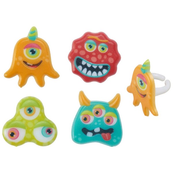 Eyeball Monsters Cupcake Rings - 24 pc