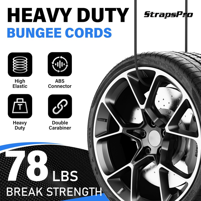 Bungee Cords with Hooks, Upgrade 12 inch Bungee Cords with
