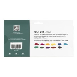 Brea Reese: Professional Watercolor Paint Set - Jewel Tones - 12 Tubes - Luxurious & Rich Colors, Matte Finish, Acid-Free, Non-Toxic, Art Supplies