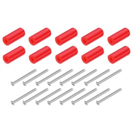 MECCANIXITY 32pcs Electrical Outlet Spacers Extender Kit Include 16pcs 25mm Switch Receptacle Screw Spacers and 16pcs 1-1/2 Inch 6-32 Thread Flat Head Long Socket Screw