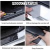 JinRui-T 4PCS Carbon Fiber Leather Car Door Sill Protectors,Black Car