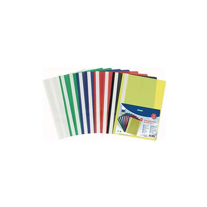 Stylex 41162 PP File Folder A4 Assorted Pack of 10)