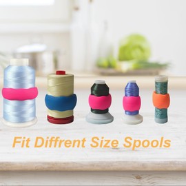 Simthread 20pcs Upgraded Thread Holder/Spool Huggers Compatible with Larger spools- Keep Thread Spool Neat&Organized for Sewing and Embroidery Machine Thread Spools