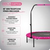 HolaHatha Foldable Mini Trampoline Home Gym Fitness Rebounder with 5