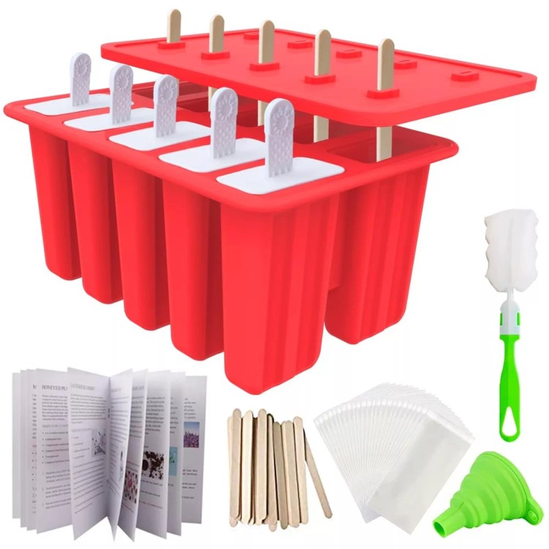 Miaowoof Homemade Popsicle Molds Shapes, 10PCS Silicone Ice Pop Maker