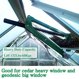 BIBISTORE 132 Lbs Capacity Heavy Duty Automatic Greenhouse Vent Opener Solar Power Auto Hothouse Window Opener Greenhouse Roof Vent Kit Greenhouse Accessories Perfect for Heavy Windows