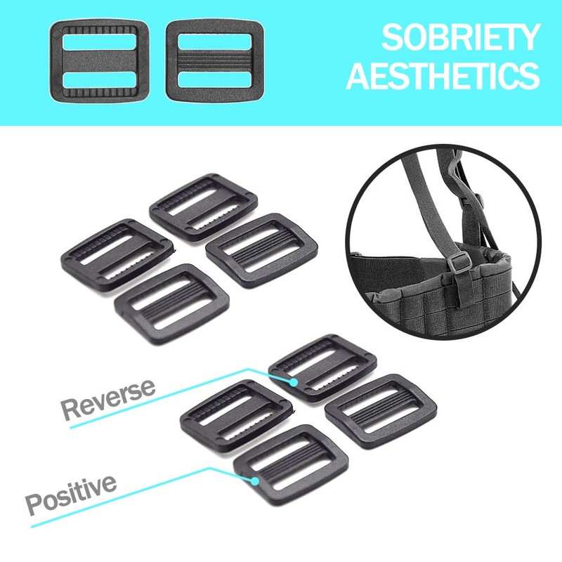 Yosawo Black Buckle Clip Dual Adjustable Flat Side Quick Release