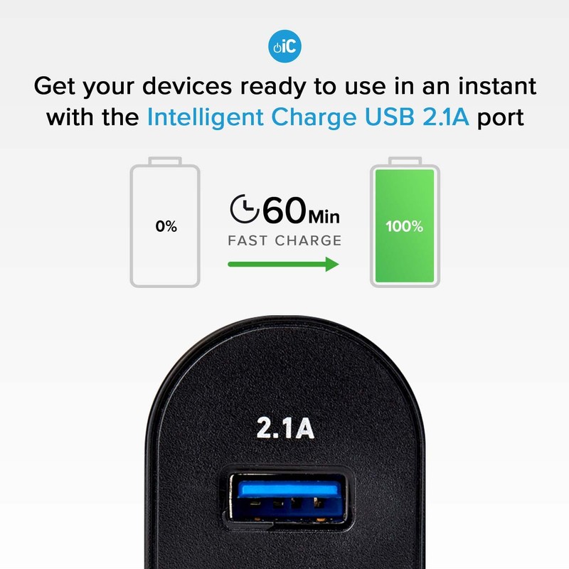 Travel Charger 1 USB 2.1 A + Type C Outp
