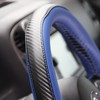 14.25"-15" Steering Wheel Wrap Cover PVC Leather Stitch on with