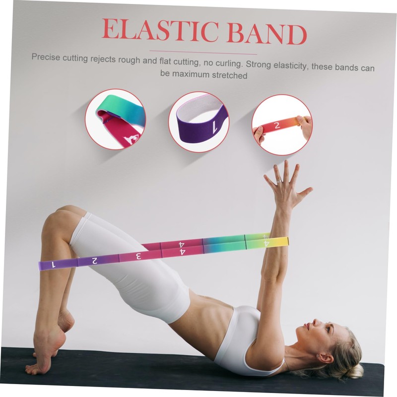 BIUDECO Elastic Training Band Resistance Band Handles Yoga Stretching Strap