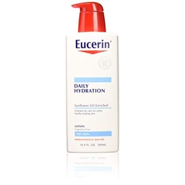 Eucerin Daily Hydration Moisturizing Lotion, Fragrance Free 16.9 oz (Pack of 2)