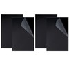 siawadeky Black Acrylic Plate, Set of 4, A4 Size, Opaque
