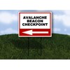 AVALANCHE BEACON CHECKPOINT Left Arrow White Red Black Single Sided