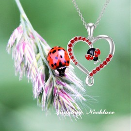 LONAGO Animal Necklace 925 Sterling Silver Cute Hedgehog Pig Peacock Monkey Ladybird Koala Pendant Necklace for Women, Sterling Silver, Cubic Zirconia