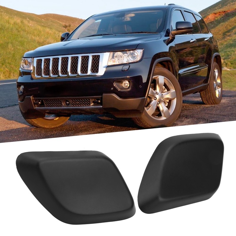 Pair Headlight Lamp Washer Cover Cap 68078291AB Fit for Jeep