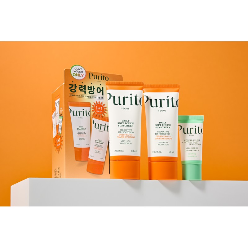 Purito Seoul Daily Soft Touch Sunscreen 60ml Double Pack (+Sun