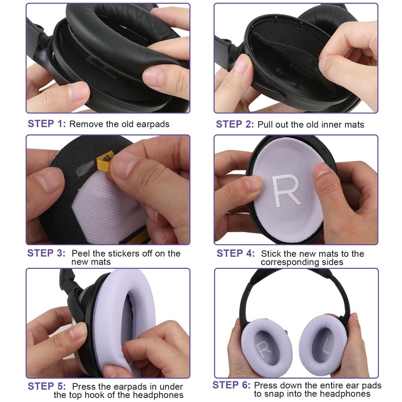 Earpads Cushion Fit for Bose QuietComfort 45 QC45 QC35 QC35ii