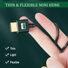 Thsucords 細柔らかい & 薄型 ミニ HDMI to HDMI ケーブル 1M.