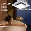 Zeyzer Bathroom Exhaust Fan with LED Light Square Quiet Modern