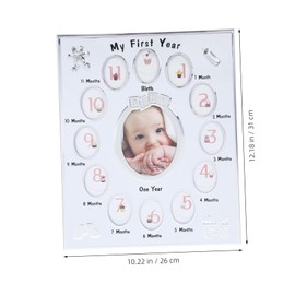 BIUDECO Birth Essentials 12 Months Photo Frame for Newborn Infant First Year Celebration