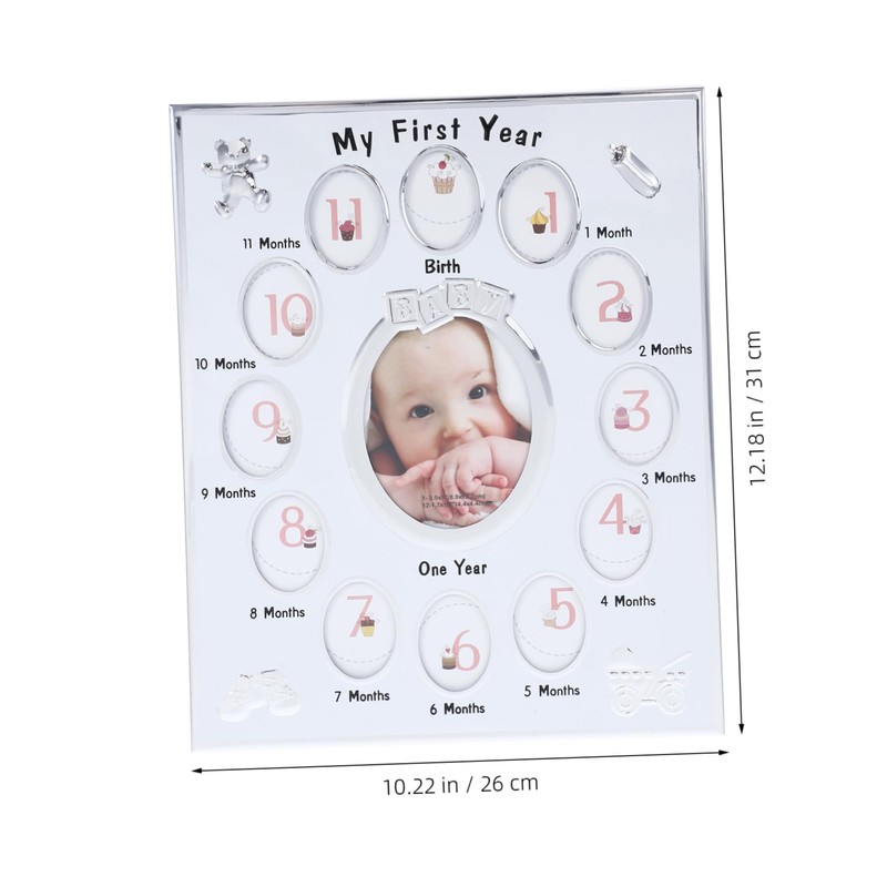 BIUDECO Birth Essentials 12 Months Photo Frame for Newborn Infant